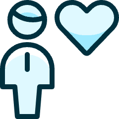 Single Man Heart Icon from Ultimate Duotone Set