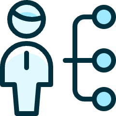 Single Man Hierachy Icon from Ultimate Duotone Set