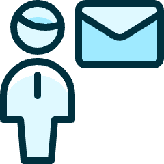 Single Man Mail Icon from Ultimate Duotone Set