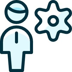 Single Man Setting Icon from Ultimate Duotone Set