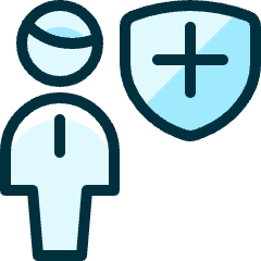 Single Man Shield Icon from Ultimate Duotone Set