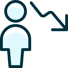Single Neutral Decrease Icon from Ultimate Duotone Set