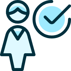 Single Woman Check Icon from Ultimate Duotone Set