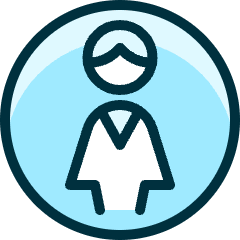 Single Woman Circle Icon from Ultimate Duotone Set