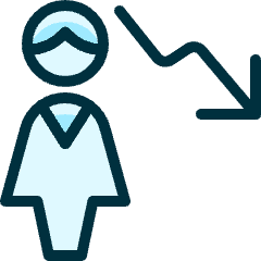 Single Woman Decrease Icon from Ultimate Duotone Set