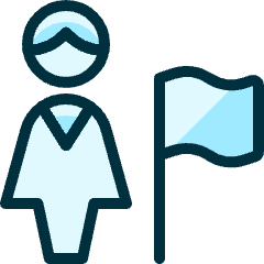 Single Woman Flag 2 Icon from Ultimate Duotone Set