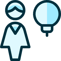 Single Woman Idea Icon from Ultimate Duotone Set