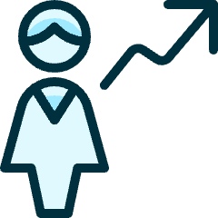 Single Woman Increase Icon from Ultimate Duotone Set