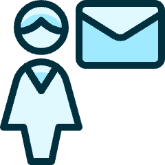 Single Woman Mail Icon from Ultimate Duotone Set