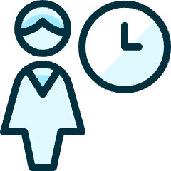 Single Woman Time Icon from Ultimate Duotone Set