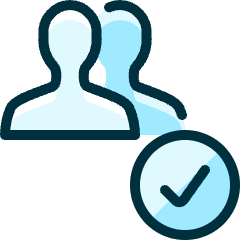 Multiple Actions Check 1_2 Icon from Ultimate Duotone Set