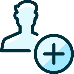 Single Man Actions Add_2 Icon from Ultimate Duotone Set