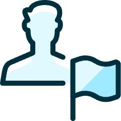 Single Man Actions Flag_2 Icon from Ultimate Duotone Set