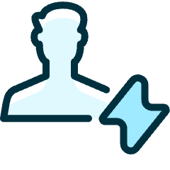 Single Man Actions Flash_2 Icon from Ultimate Duotone Set