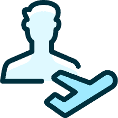 Single Man Actions Flight_2 Icon from Ultimate Duotone Set