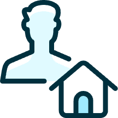 Single Man Actions Home_2 Icon from Ultimate Duotone Set