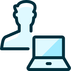 Single Man Actions Laptop_2 Icon from Ultimate Duotone Set