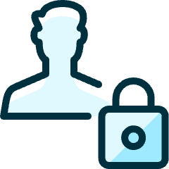 Single Man Actions Lock_2 Icon from Ultimate Duotone Set