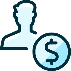 Single Man Actions Money_2 Icon from Ultimate Duotone Set