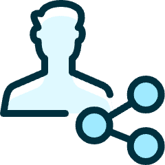 Single Man Actions Share 2_2 Icon from Ultimate Duotone Set