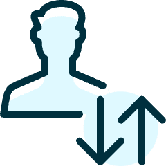 Single Man Actions Up Down_2 Icon from Ultimate Duotone Set