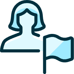 Single Woman Actions Flag_2 Icon from Ultimate Duotone Set