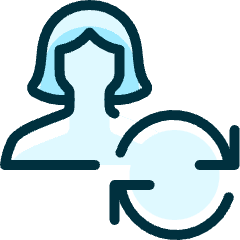 Single Woman Actions Refresh_2 Icon from Ultimate Duotone Set