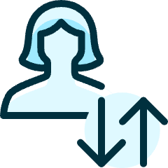 Single Woman Actions Up Down_2 Icon from Ultimate Duotone Set