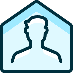 Single Man Home_1 Icon from Ultimate Duotone Set