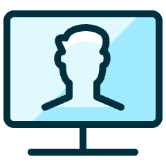 Single Man Monitor_1 Icon from Ultimate Duotone Set