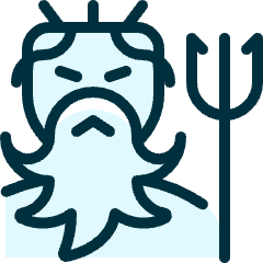 Famous Character Poseidon Icon from Ultimate Duotone Set