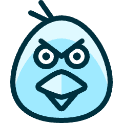 Video Game Angry Birds Icon from Ultimate Duotone Set
