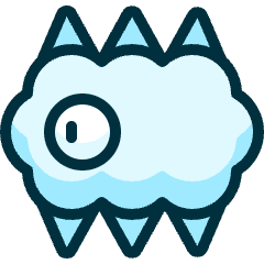 Video Game Kirby Enemy Kracko Icon from Ultimate Duotone Set