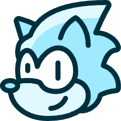 Video Game Sonic Icon from Ultimate Duotone Set