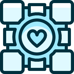 Video Game Logo Companion Cube Icon from Ultimate Duotone Set