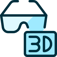 Modern Tv 3d Glasses Icon from Ultimate Duotone Set