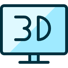Modern Tv 3d Icon from Ultimate Duotone Set