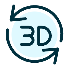 Modern Tv 3d Sync Icon from Ultimate Duotone Set