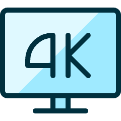 Modern Tv 4k Icon from Ultimate Duotone Set