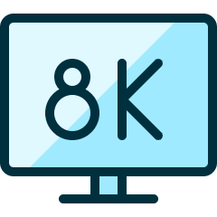 Modern Tv 8k Icon from Ultimate Duotone Set