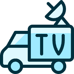 Modern Tv Channel Van Icon from Ultimate Duotone Set