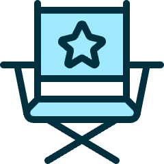 Movies Director Chair Icon from Ultimate Duotone Set