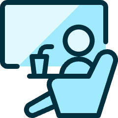 Movies Sit Drink Icon from Ultimate Duotone Set