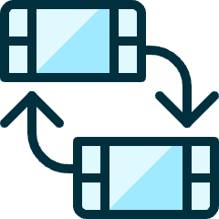 Video Edit Flip Screen Icon from Ultimate Duotone Set