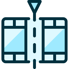 Video Edit Split Icon from Ultimate Duotone Set