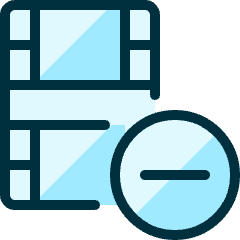Video Edit Subtract Icon from Ultimate Duotone Set