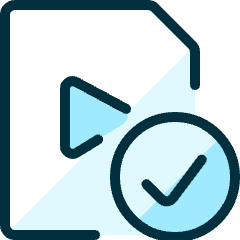 Video File Check Icon from Ultimate Duotone Set