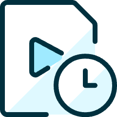 Video File Clock Icon from Ultimate Duotone Set