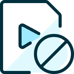 Video File Disable Icon from Ultimate Duotone Set