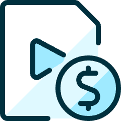 Video File Dollar Icon from Ultimate Duotone Set